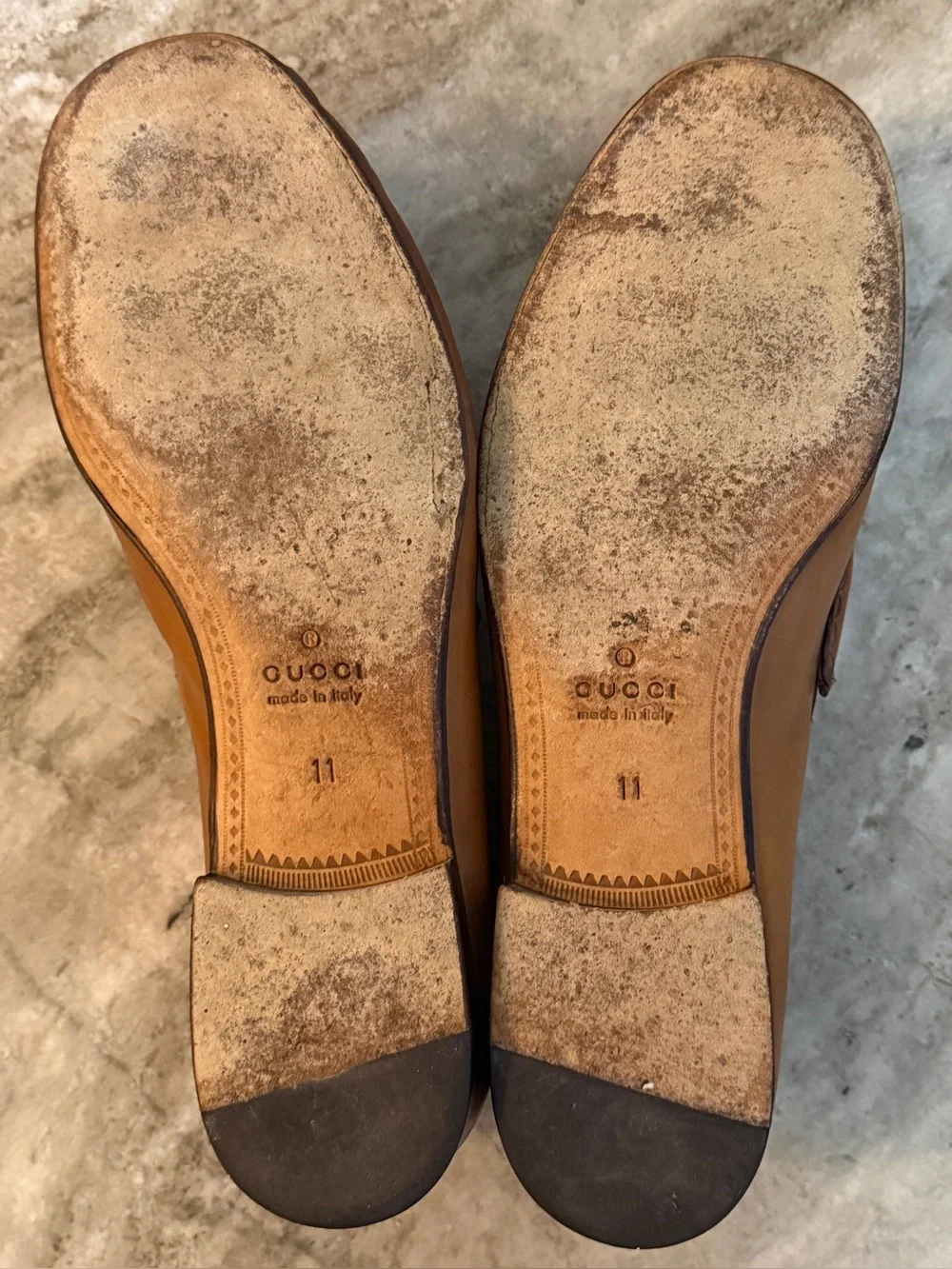 GUCCI 1953 Horsebit Tan Ombre Leather Loafer 11 / 11.5 US Jordaan Moccasin $1100